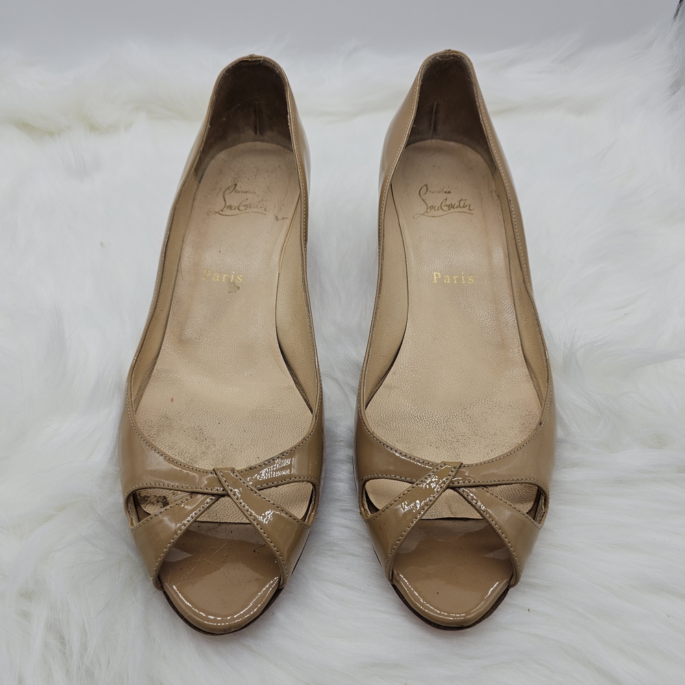 Christian Louboutin Tan Heels Elegant Design